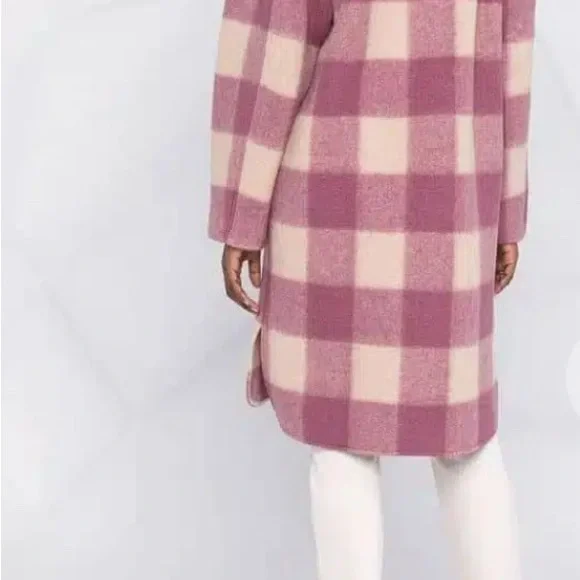 Isabel Marant Etoile Gabriel Gingham Oversize Coat - Picture 3 of 8